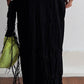 90S KAAT TILLEY SLINKY PLEATED KNIT MAXI SKIRT / UK 8-10