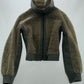RARE LATE 70S SHEEPSKIN AND LEATHER CONTRAST JACKET / UK 6-10