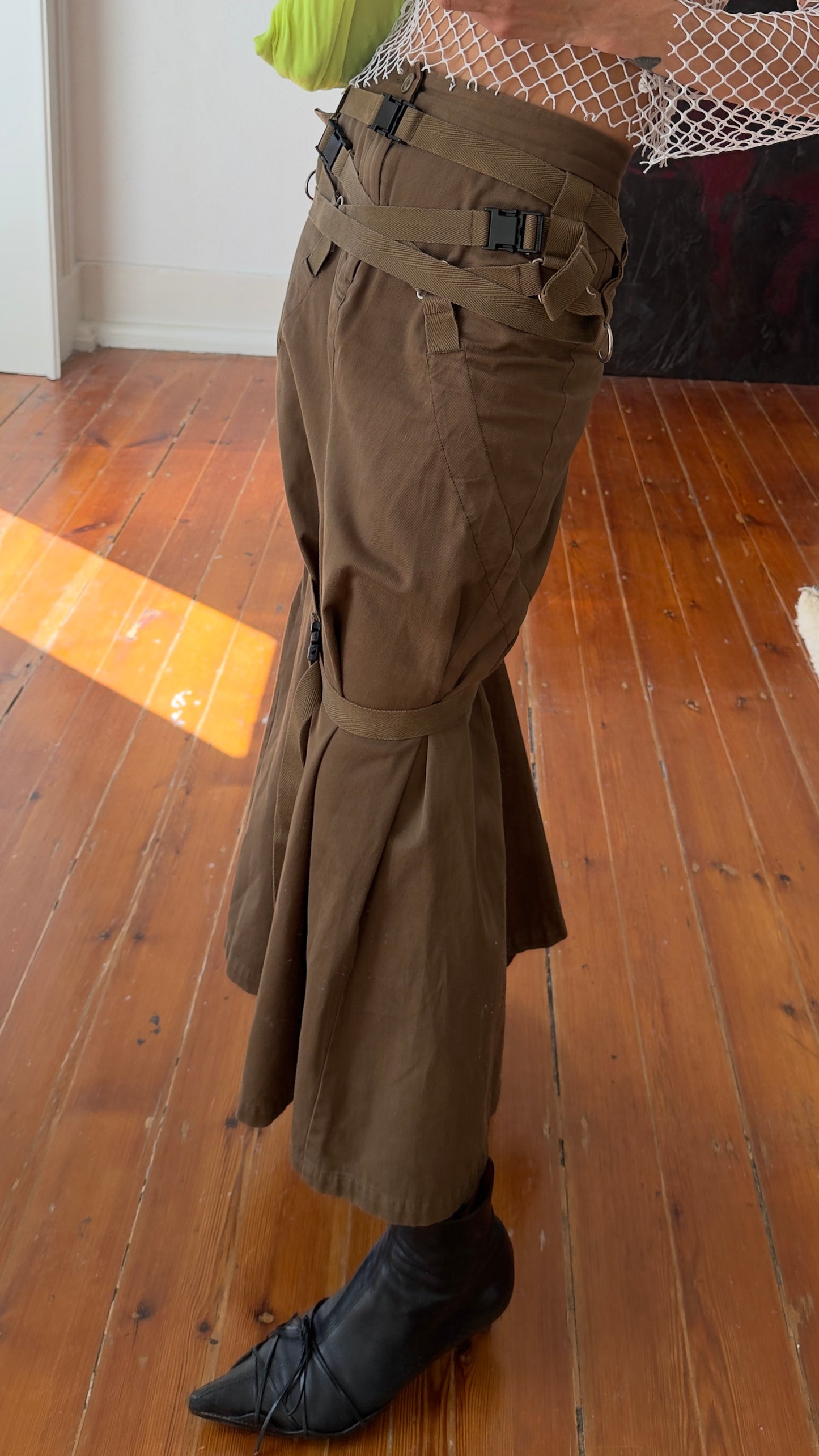 RARE 2002 JUNYA WATANABE BONDAGE SKIRT / W; 26"