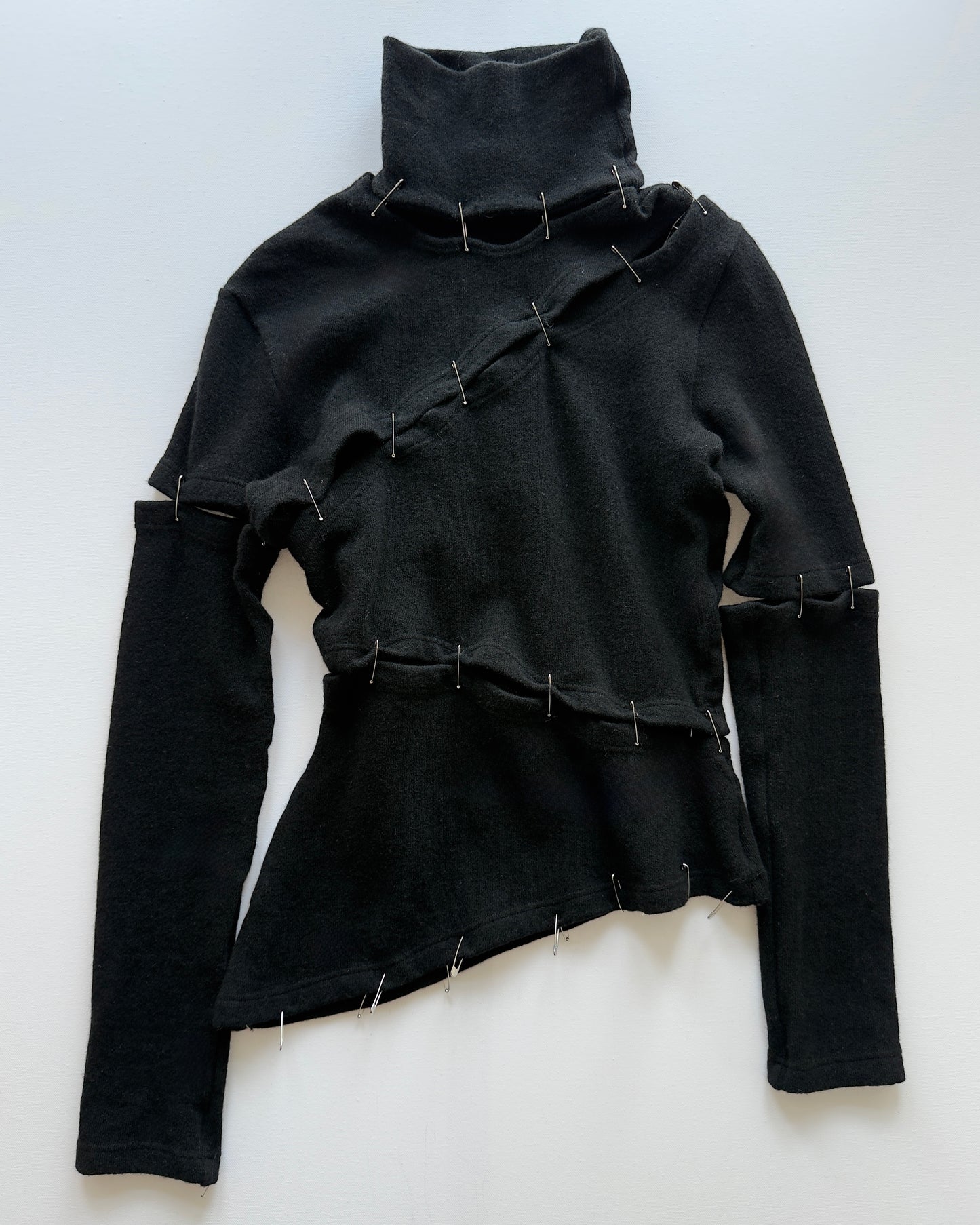 RARE EARLY 2000S PLEIN SUD SAFETY PIN DRESS / JUMPER / UK 8-10