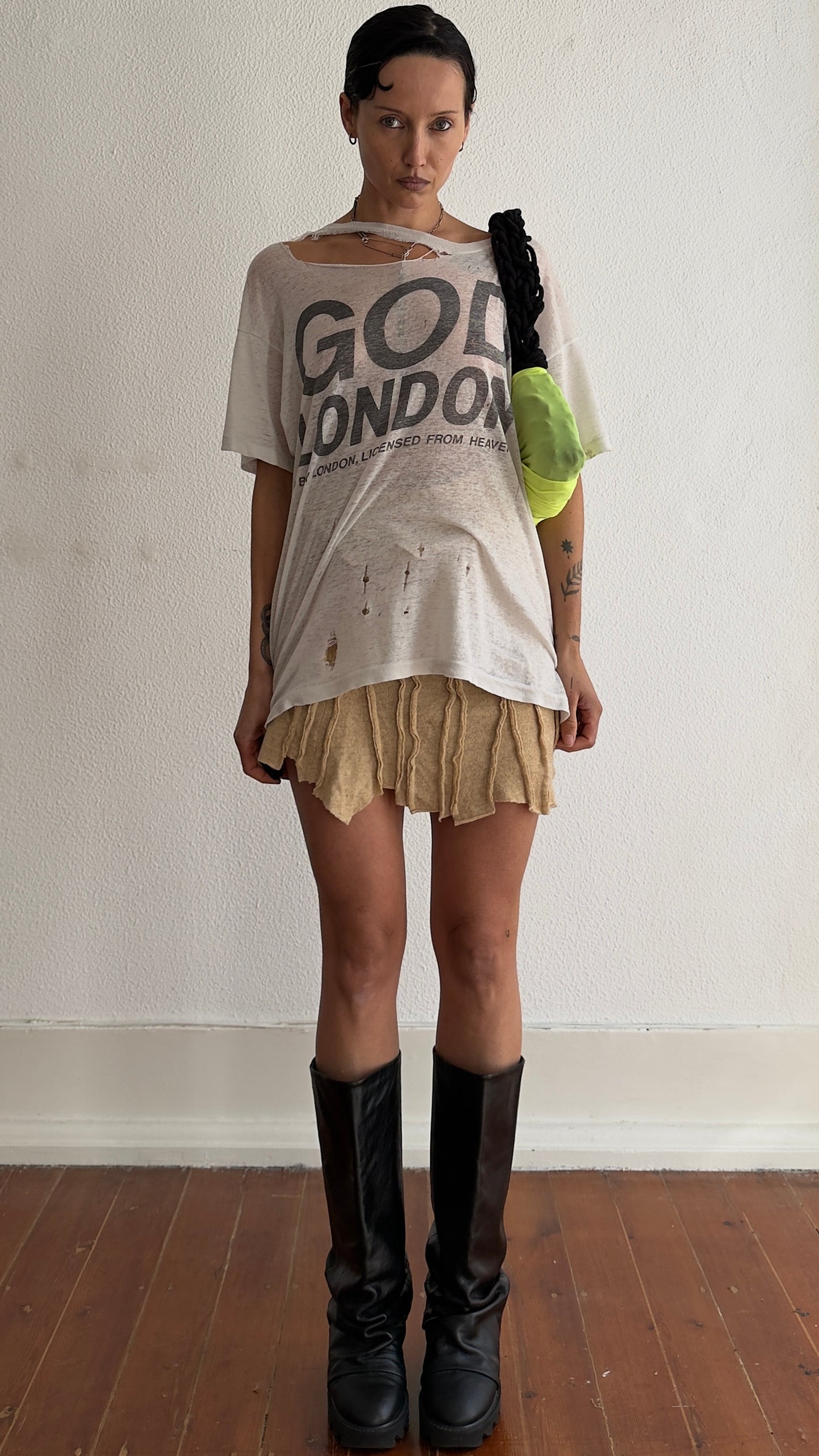 RARE 90S PLEIN SUD SCULPTURAL DECONSTRUCTED SKIRT / UK 6-10