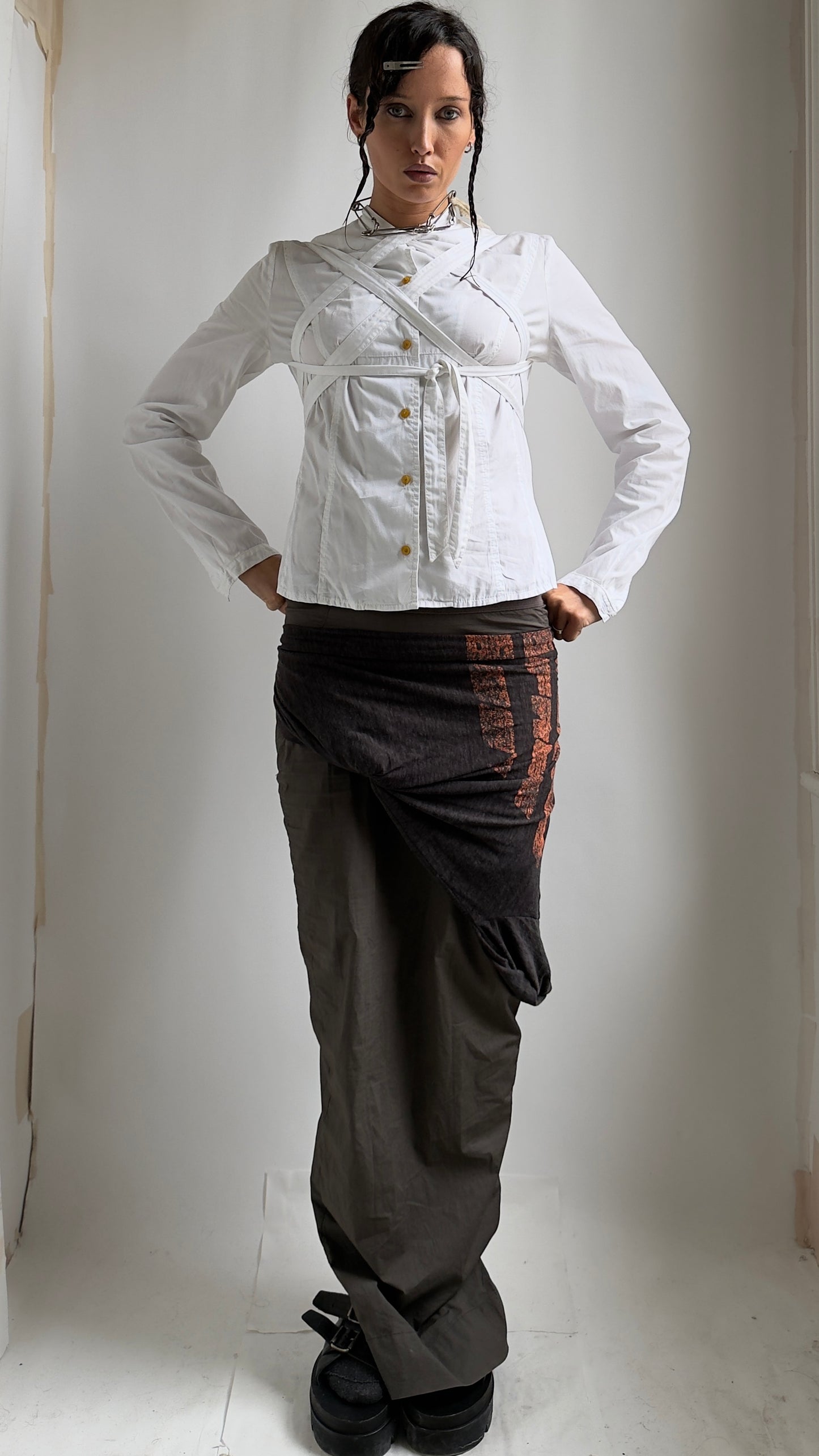 RARE 2007 VIVIENNE WESTWOOD BONDAGE SHIRT / UK 6-8