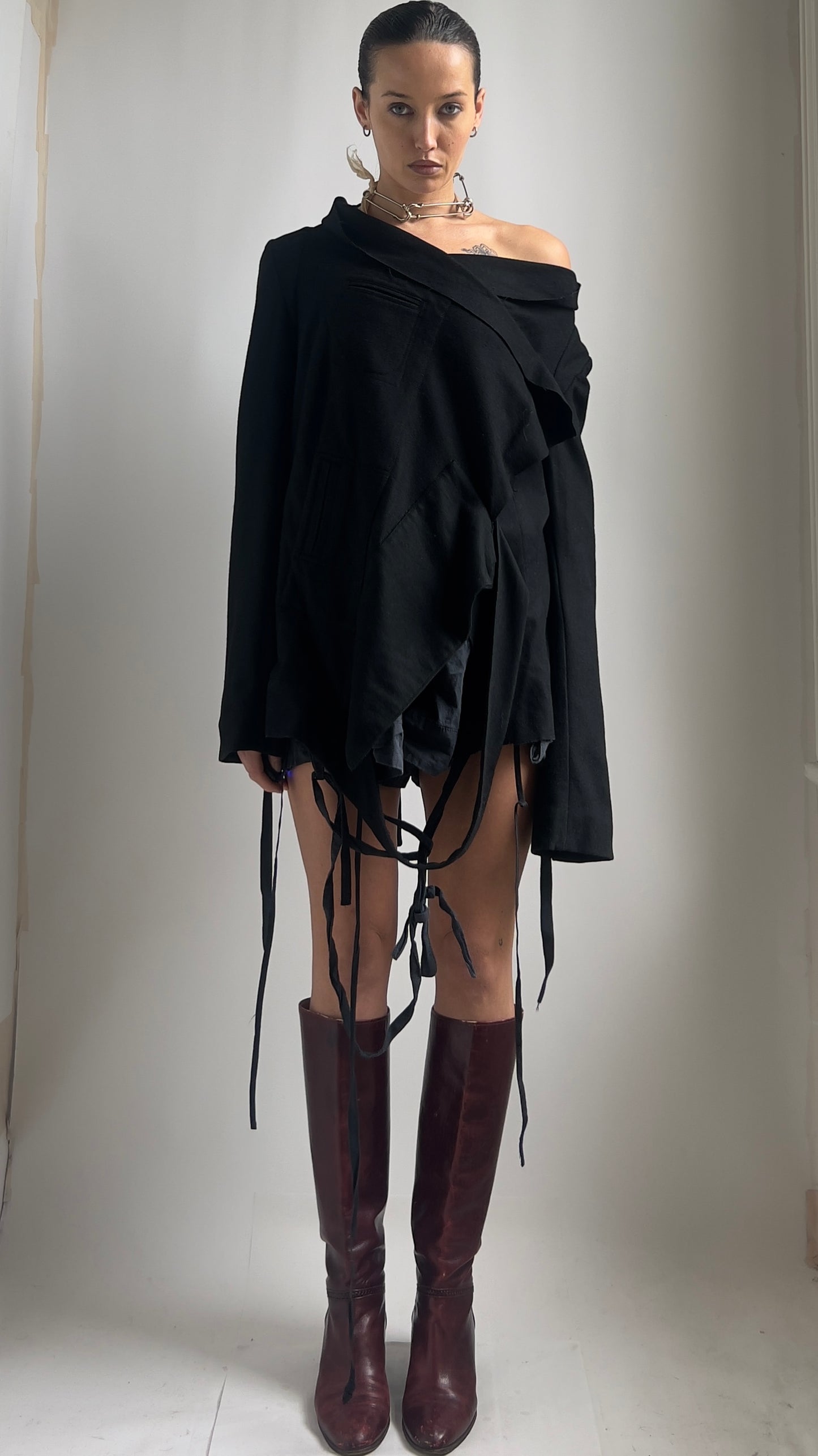 RARE EARLY 2000S GARDEM PARIS DECONSTRUCTED JACKET / UK 6-10