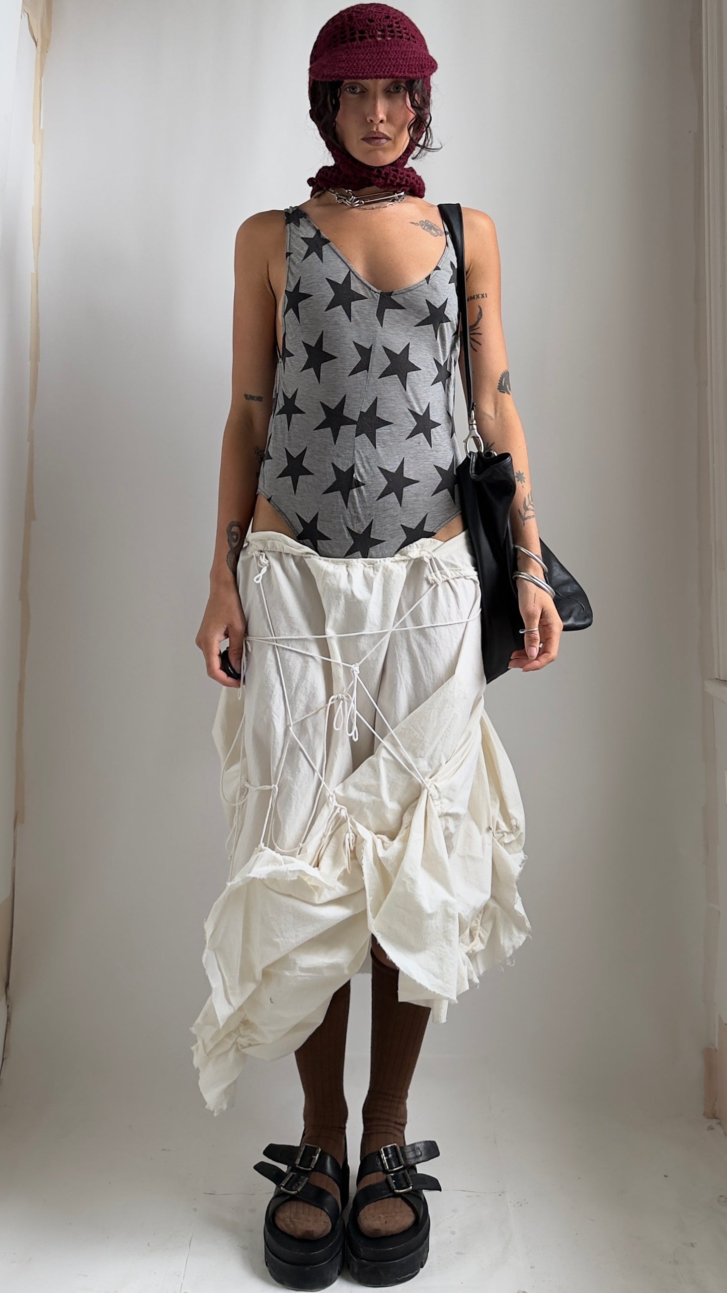 RARE EARLY 2000S MULTIWAY POPLIN SKIRT / UK 6-10