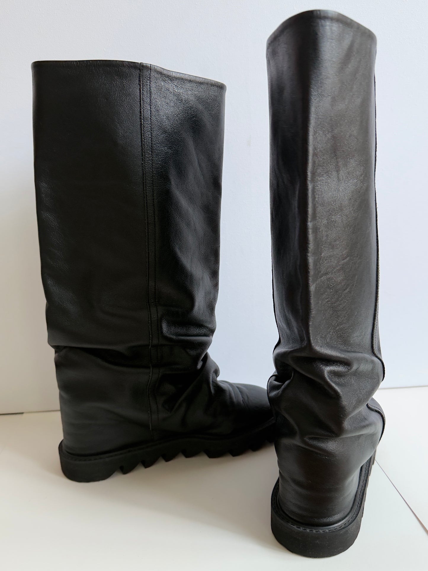 RARE MID 2000S ZUCCA JAPAN NAUSICAA SLOUCH BOOTS / 37 / UK 4