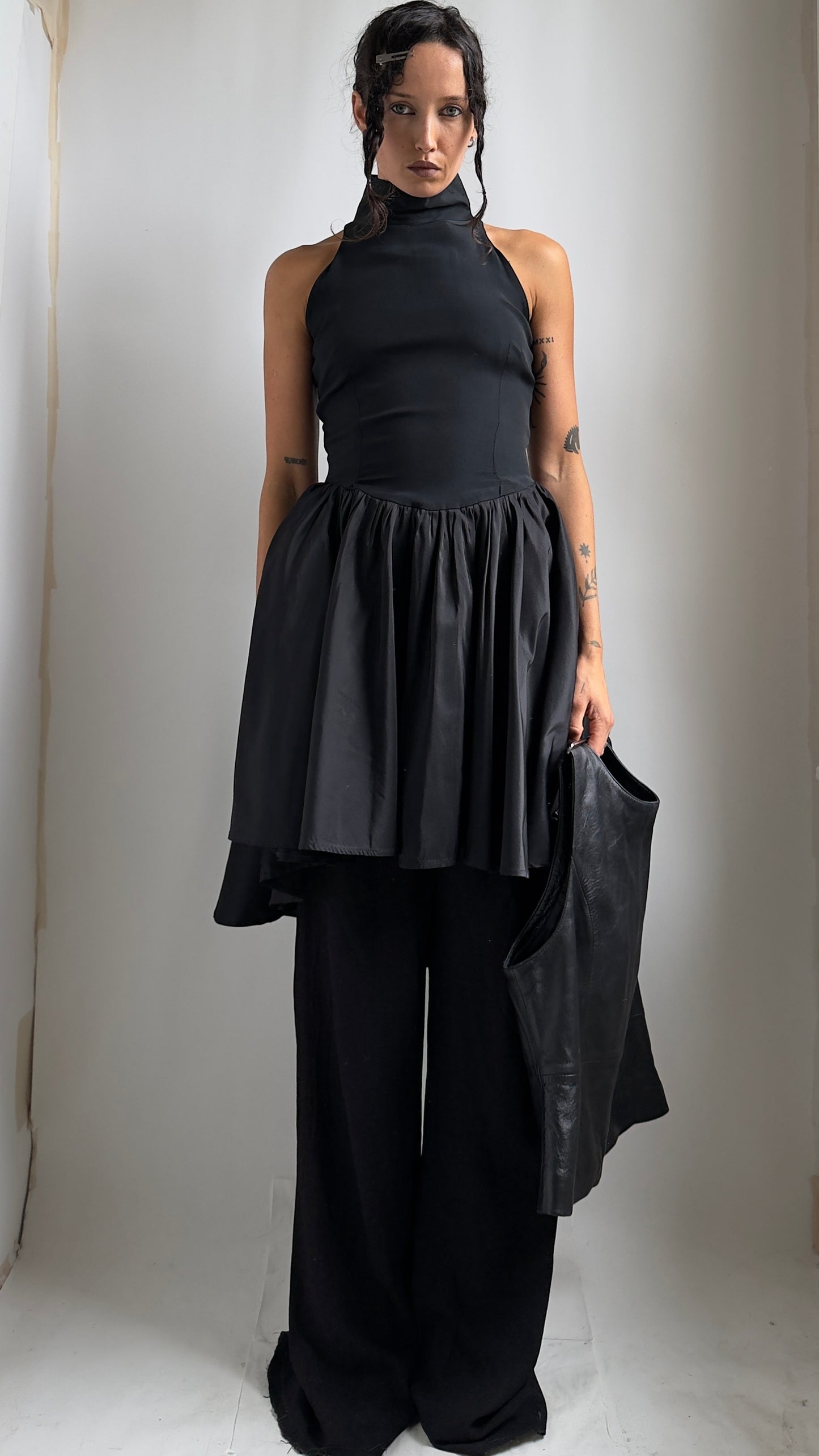 RARE EARLY 90S PURE SILK WATERFALL DRESS / UK 6