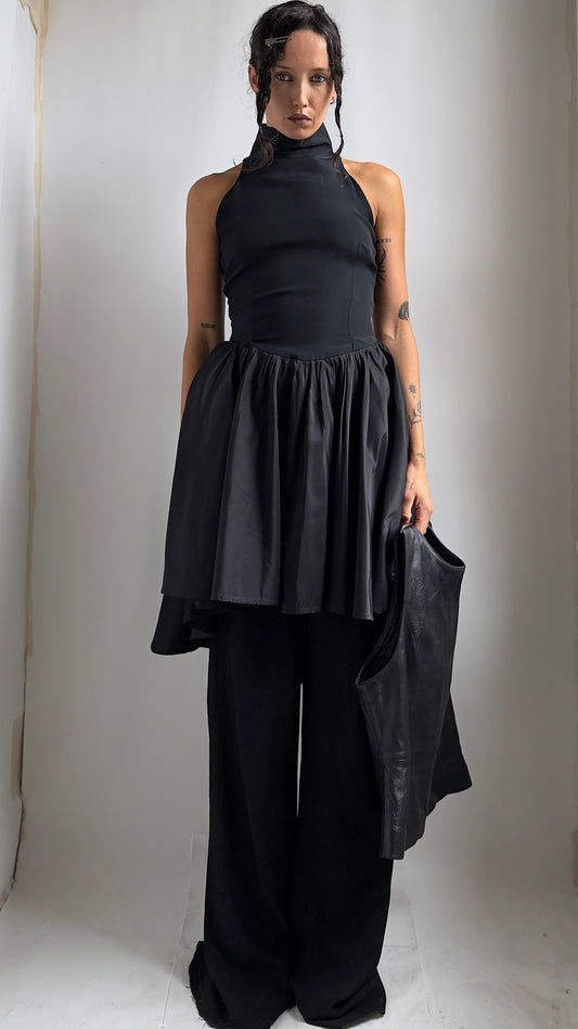 RARE EARLY 90S PURE SILK WATERFALL DRESS / UK 6