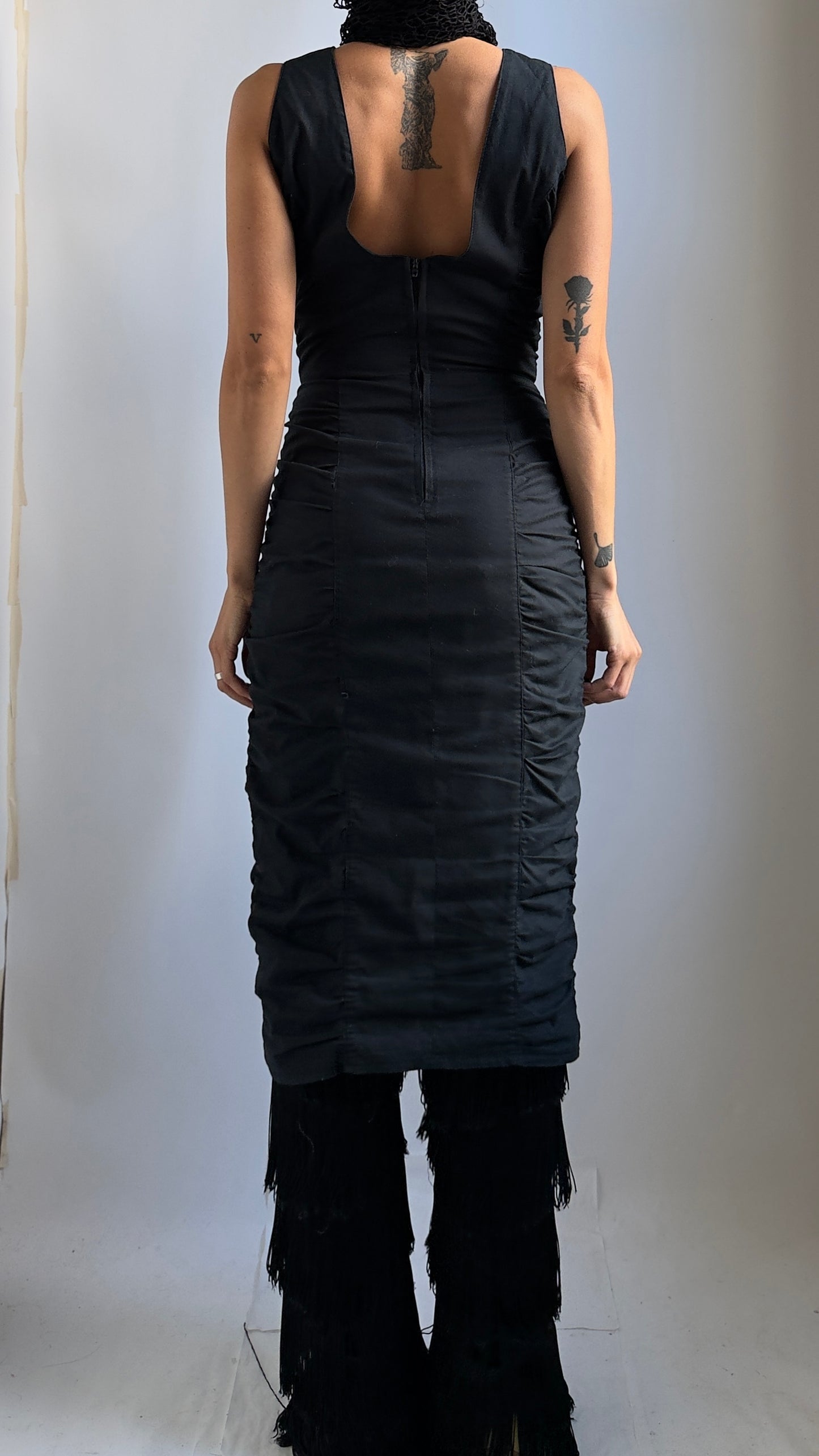 80S GATHERED FITTED DRESS / UK 6