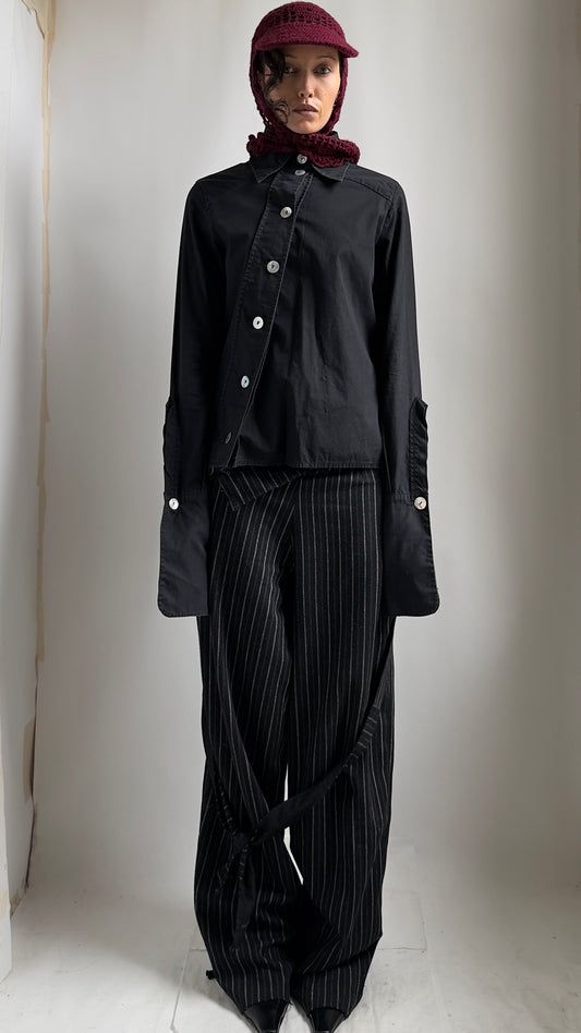 RARE 90S PASCAL HUMBERT ASYMMETRIC BUTTON SHIRT / UK 6-8