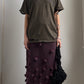 90S 3D FLOWER MIDI SKIRT / W/ H; 30" / UK 8-12
