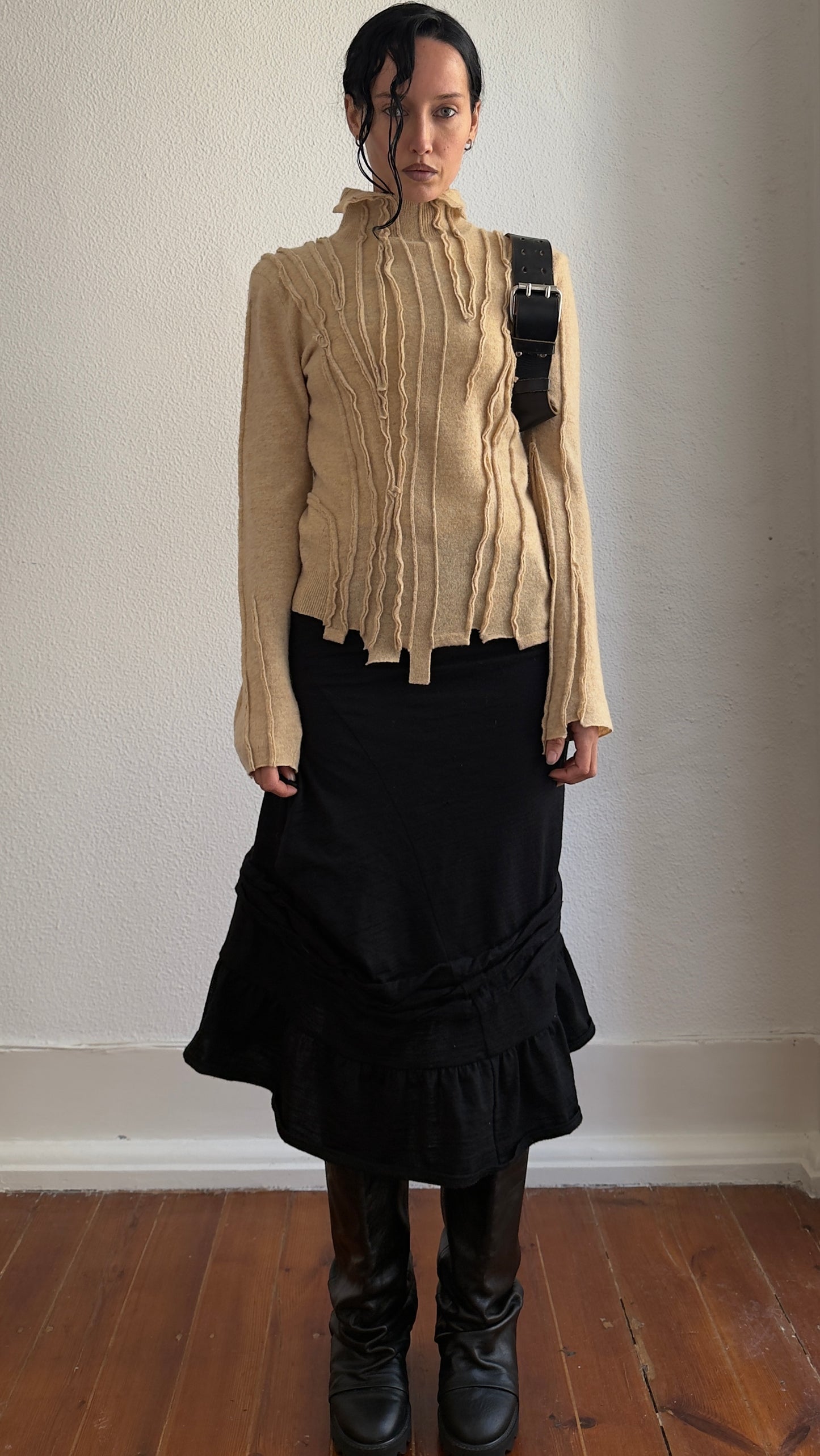 RARE 90S PLEIN SUD SCULPTURAL DECONSTRUCTED JUMPER / UK 6-10