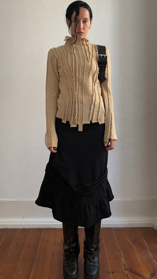 RARE 90S PLEIN SUD SCULPTURAL DECONSTRUCTED JUMPER / UK 6-10