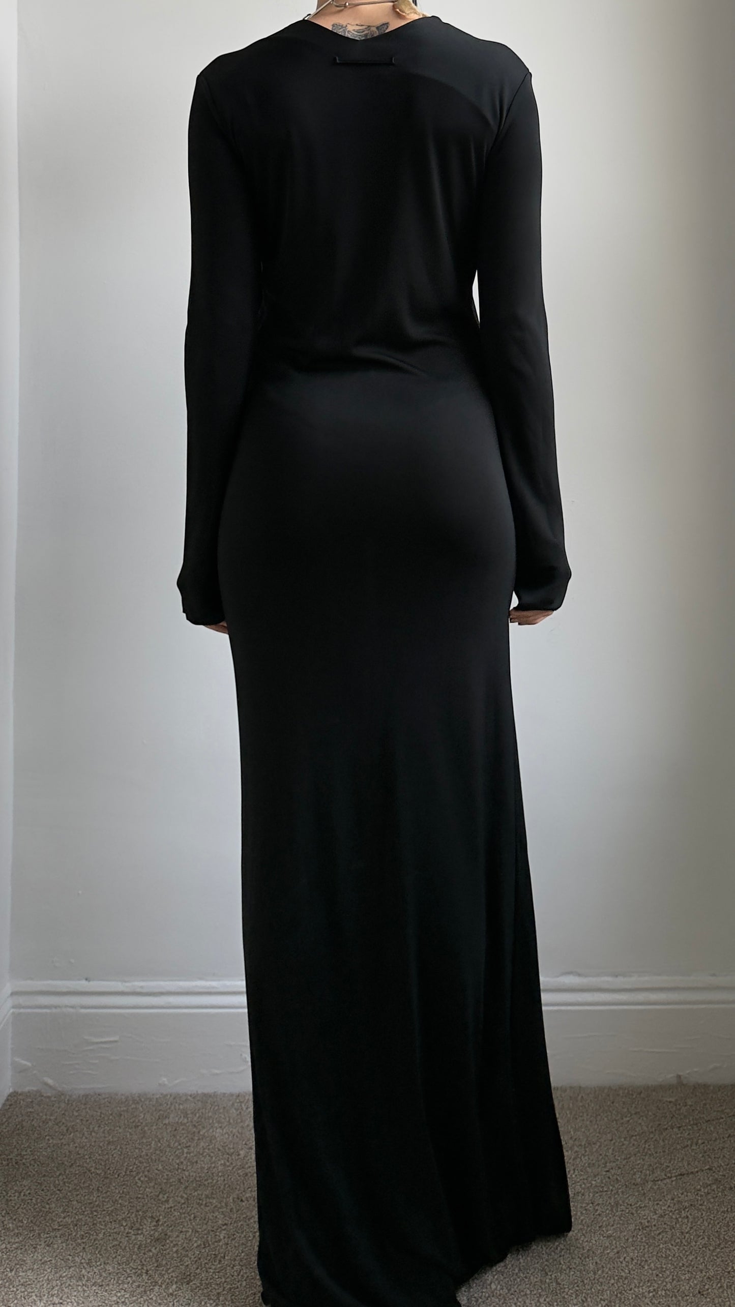 RARE 90S JEAN PAUL GAULTIER OPEN FRONT BONDAGE DRESS / UK 6-10