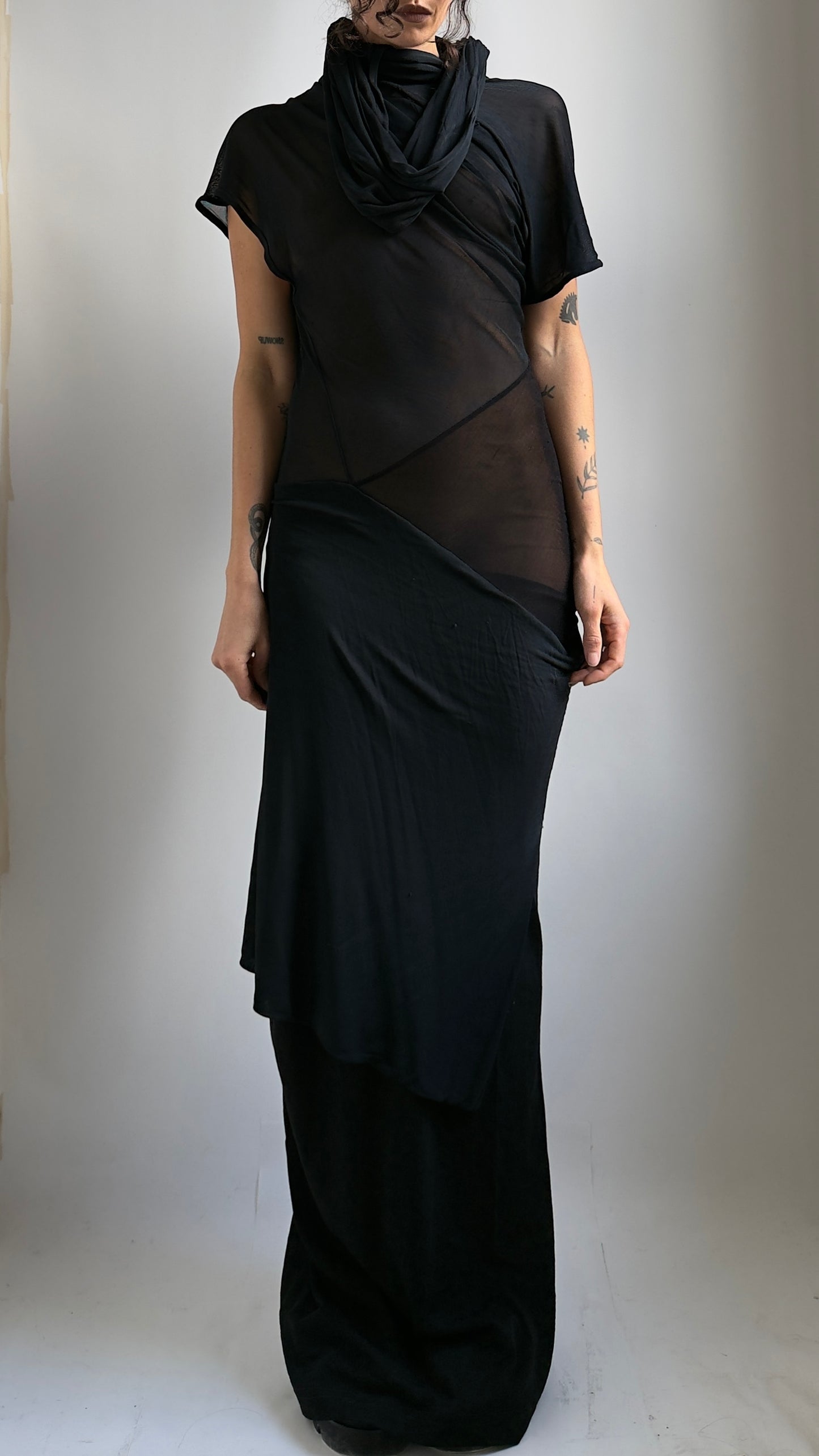 RARE 90S GOLD LABEL VIVIENNE WESTWOOD SCULPTURAL MULTIWAY MIDI DRESS / UK 6-12