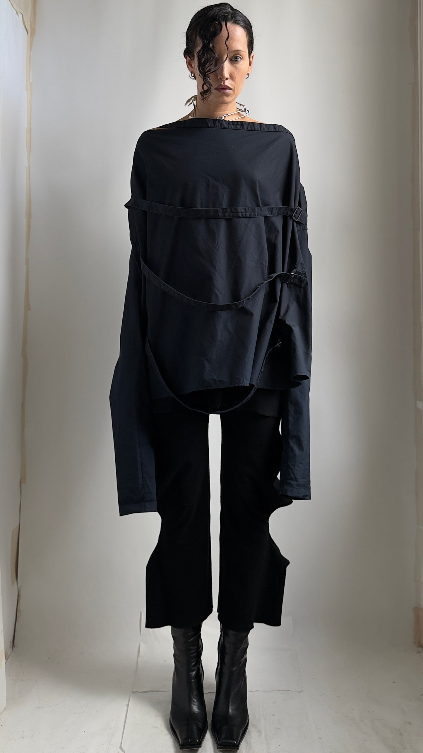 ULTRA RARE 90S JEAN PAUL GAULTIER MULTIWAY BONDAGE SHIRT / UK 6-12