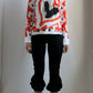 EARLY 2000S COMME DES GARÇONS PAINT TOP WITH HEART SHAPED NECKLINE / UK 6-10