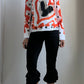EARLY 2000S COMME DES GARÇONS PAINT TOP WITH HEART SHAPED NECKLINE / UK 6-10