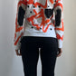 EARLY 2000S COMME DES GARÇONS PAINT TOP WITH HEART SHAPED NECKLINE / UK 6-10