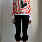 EARLY 2000S COMME DES GARÇONS PAINT TOP WITH HEART SHAPED NECKLINE / UK 6-10