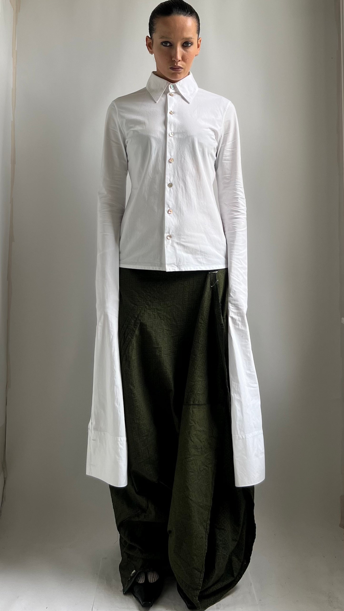 RARE EARLY 2000S JEAN PAUL GAULTIER AVANT GARDE SHIRT / UK 6-8