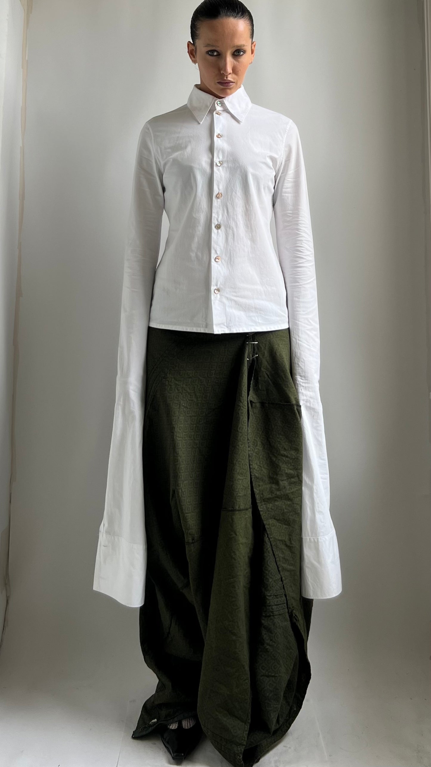 RARE EARLY 2000S JEAN PAUL GAULTIER AVANT GARDE SHIRT / UK 6-8